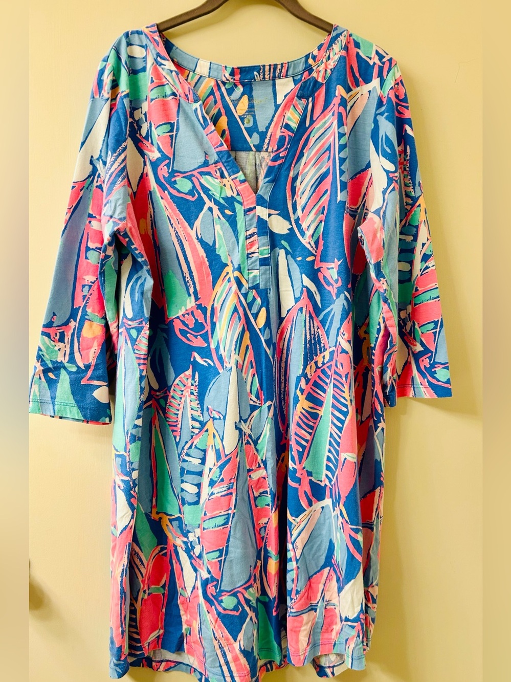 Lilly Pulitzer Ali Dress in Out To Sea Sailboat Print Blue & Pink Sz XL Resort